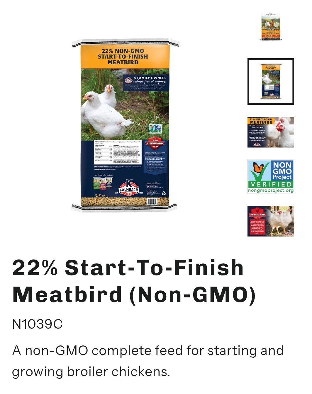22% Non- GMO Start- To - Finish Meatbird Crumble 50lb