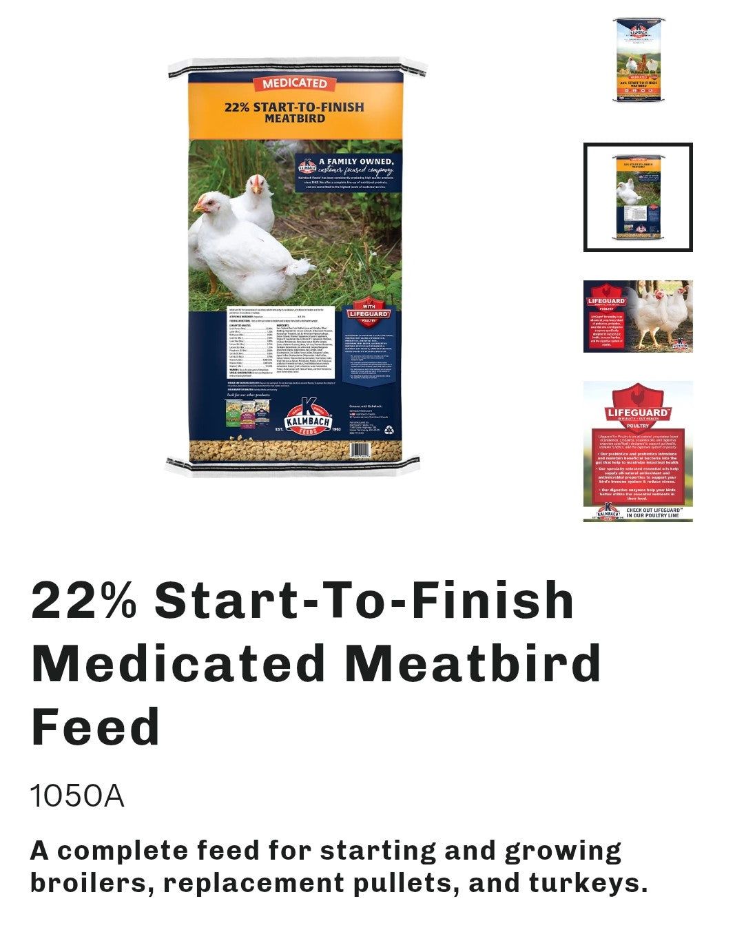 22% Start- To- Finish Medicaid Meatbird feed 50lb