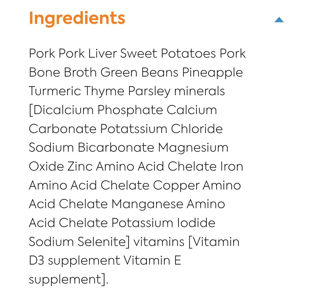 A Pup Above Frozen Grain Free Dog Food Pork 3lb
