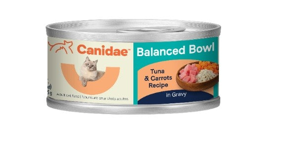Canidae balance bowl wet cat food tuna and carrot 24 pack 3oz cans