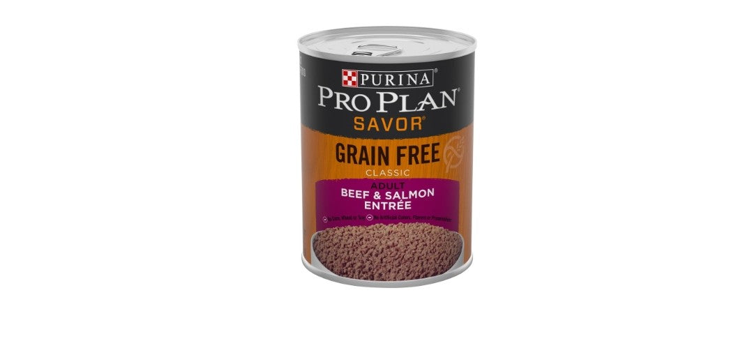 Pro Plan Complete Essentials Grain Free Classic Beef And Salmon dog 12 pack 13oz cans
