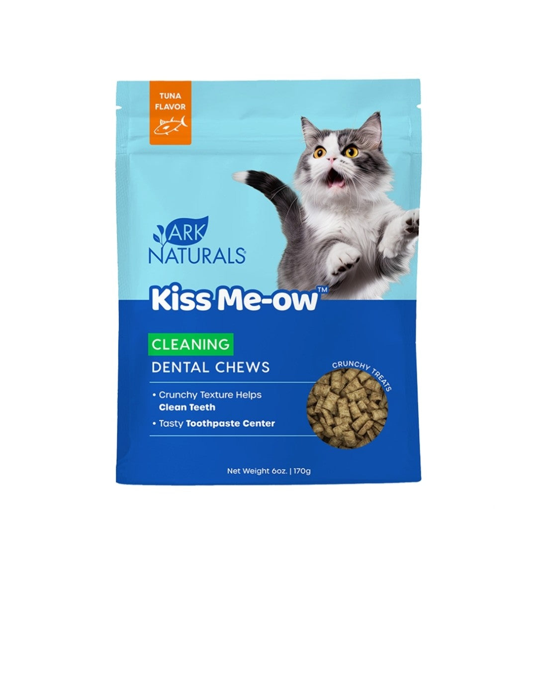 Ark Naturals Cat Kiss Me- ow Tuna Cleaning Dental Chews 6oz