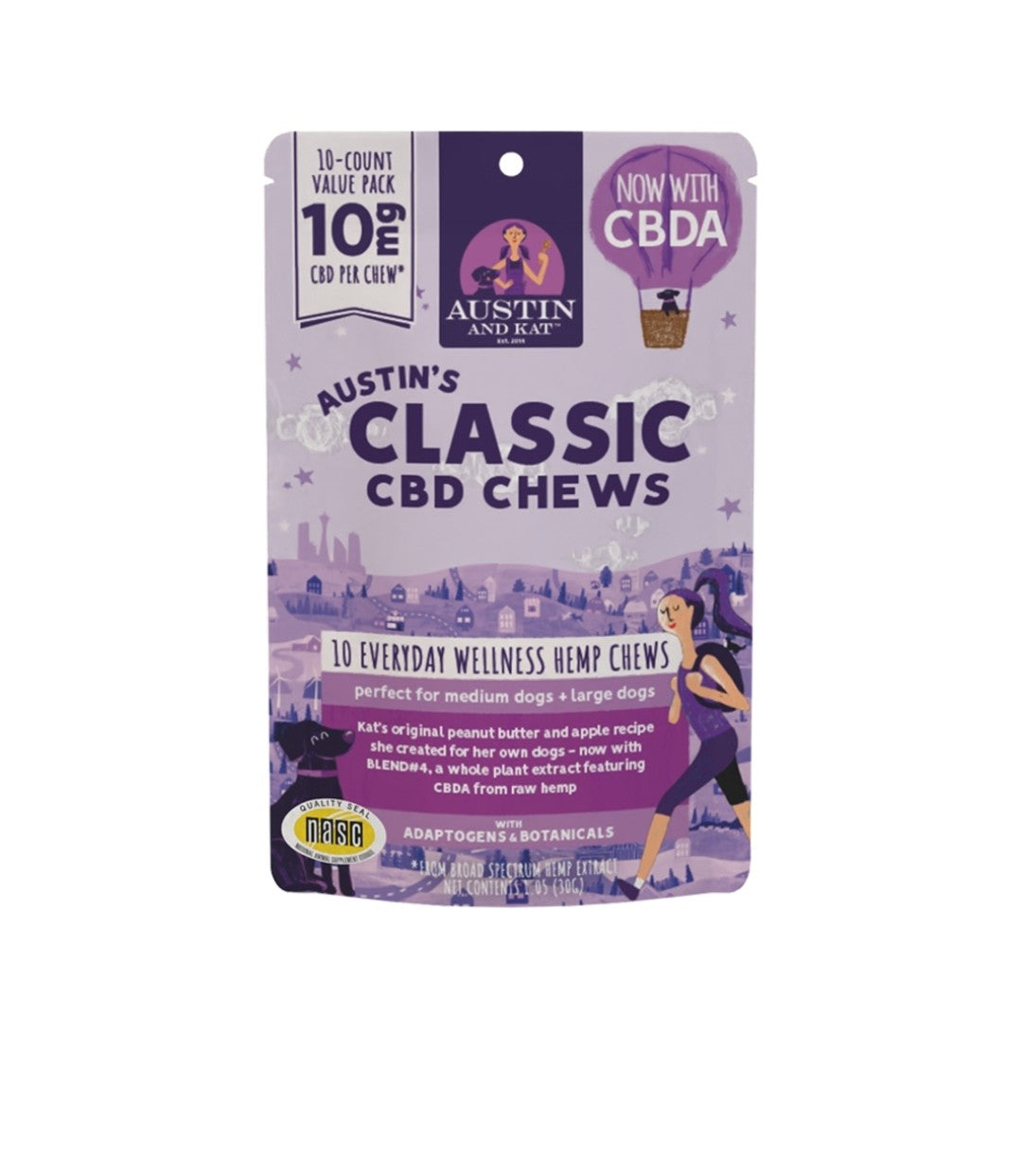 Austin and Kat Dog CBD Premium Chews 10MG 10 pack