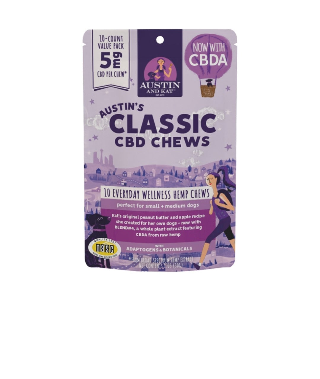 Austin and Kat Dog CBD Premium Chews 5Mg 10 pack