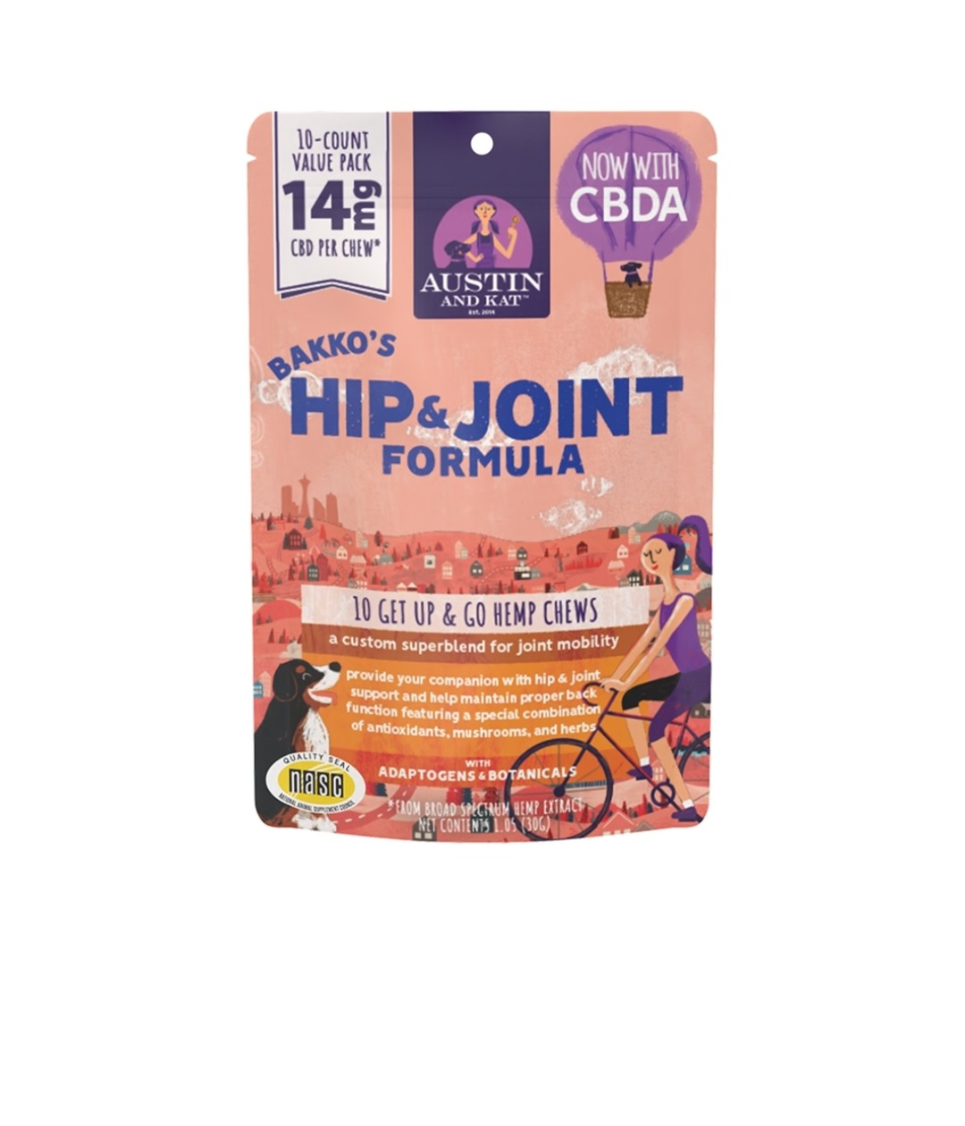 Austin and Kat Dog Hip & Joint Chew 14Mg 10 pack