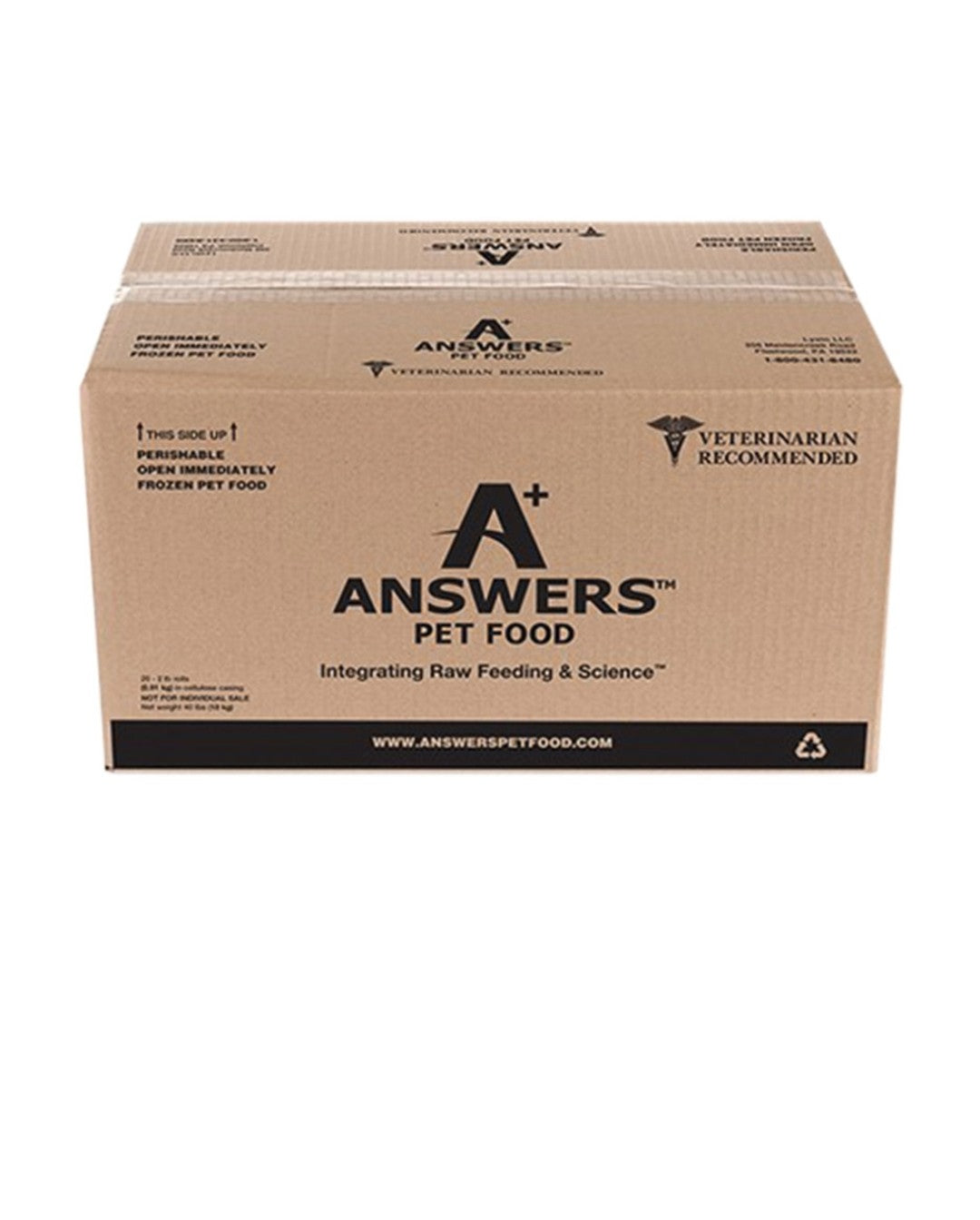 Answers Dog Mighty Raw Individual 1lb Chubs 40lb Bulk