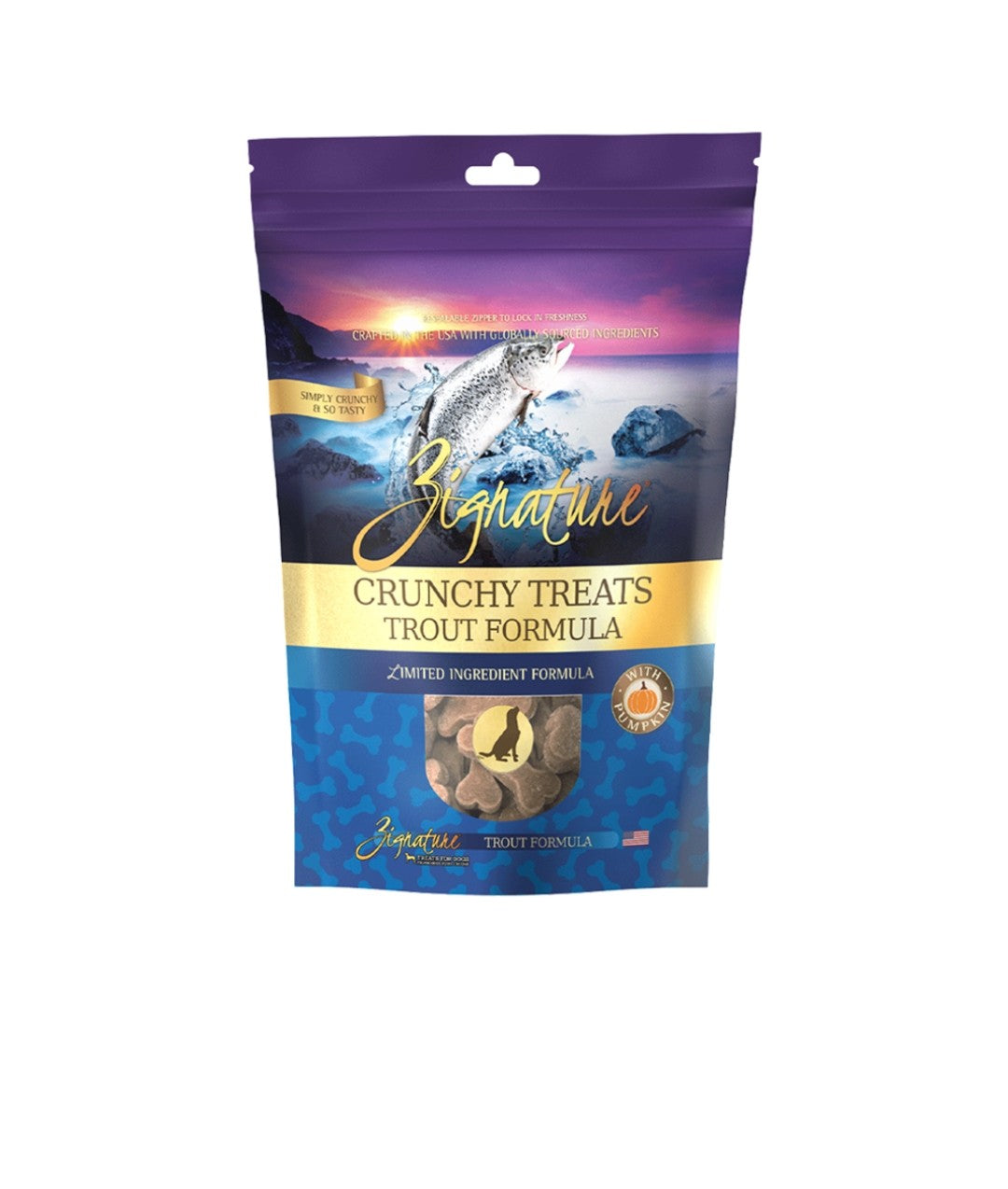 Zignature Dog Crunchy Treats Grain Free Trout 12oz