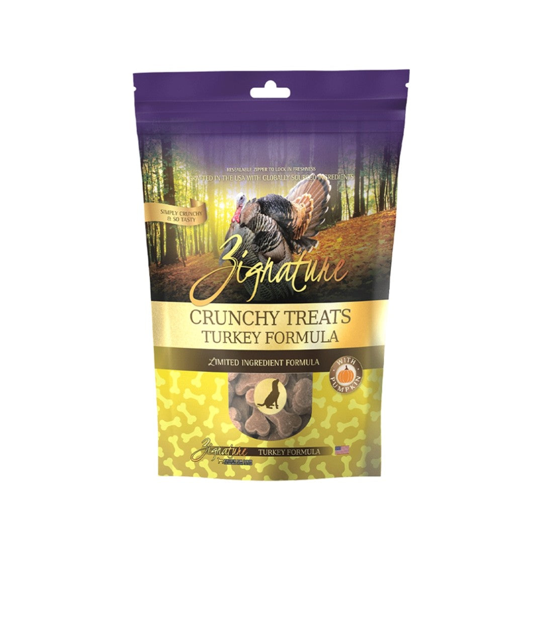 Zignature Dog Crunchy Treats Grain Free Turkey 12oz