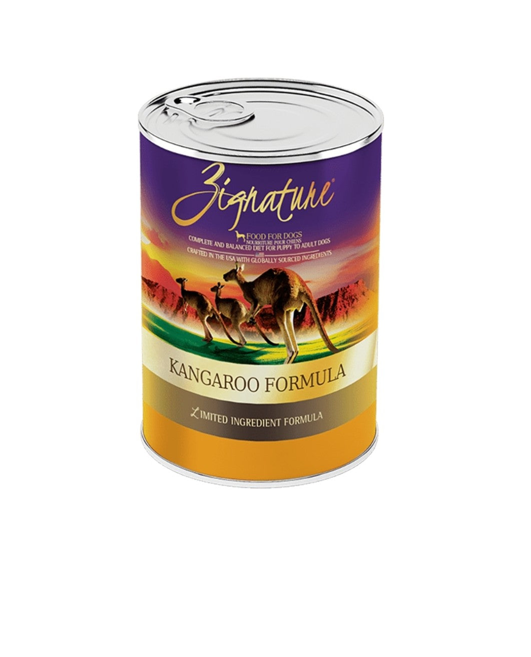 Zignature Dog Original Grain Free Kangaroo with Probiotics 13oz cans 12 pack