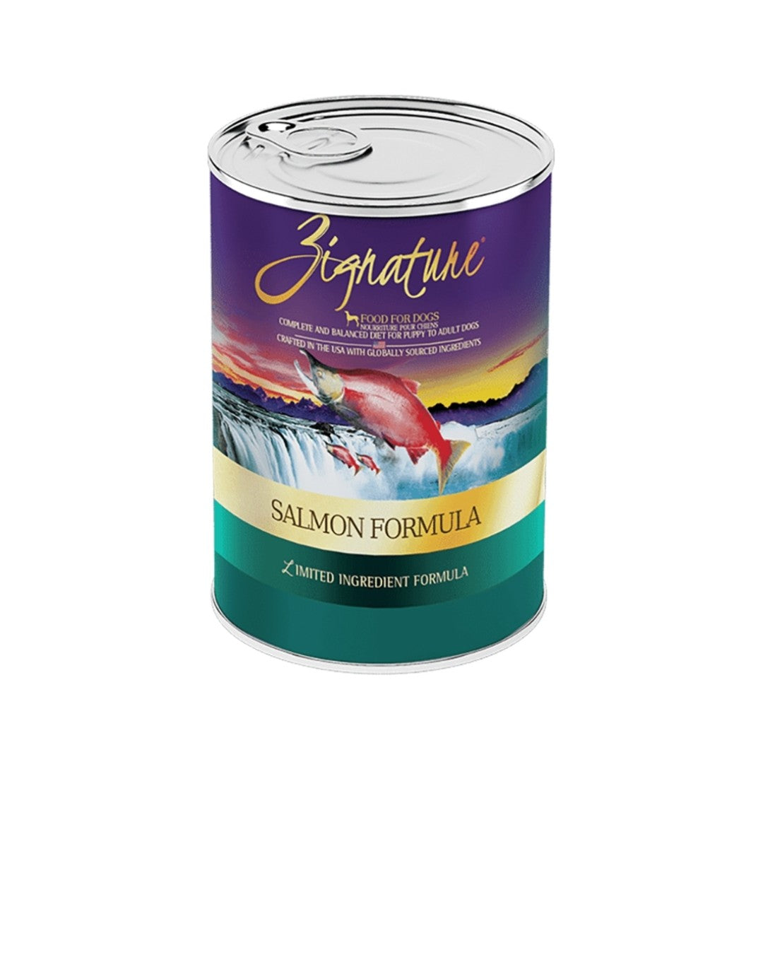 Zignature Dog Original Grain Free Salmon With Probiotics 13oz cans 12 pack