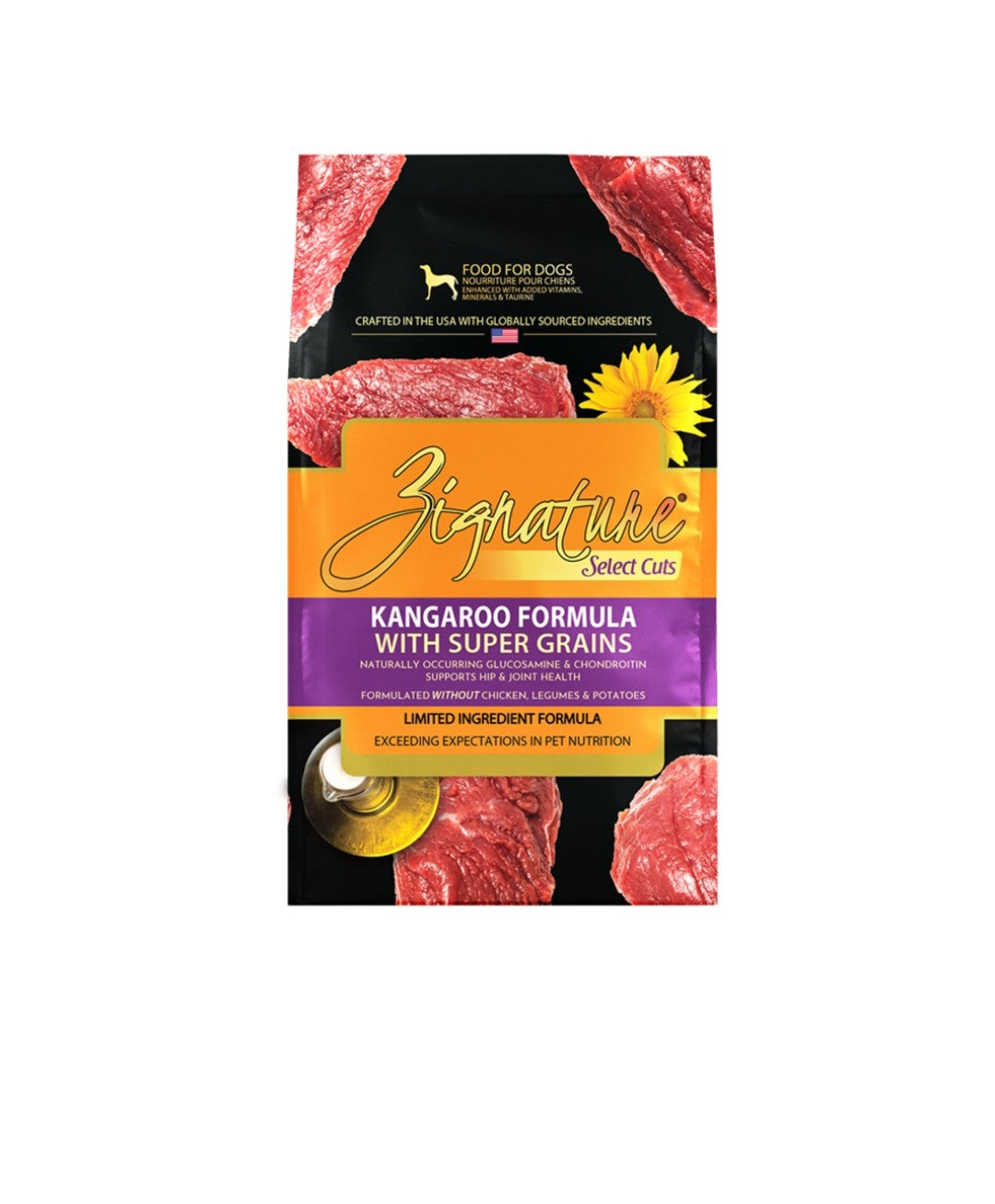 Zignature Dog Select Cuts Kangaroo With Grains 25 lbs