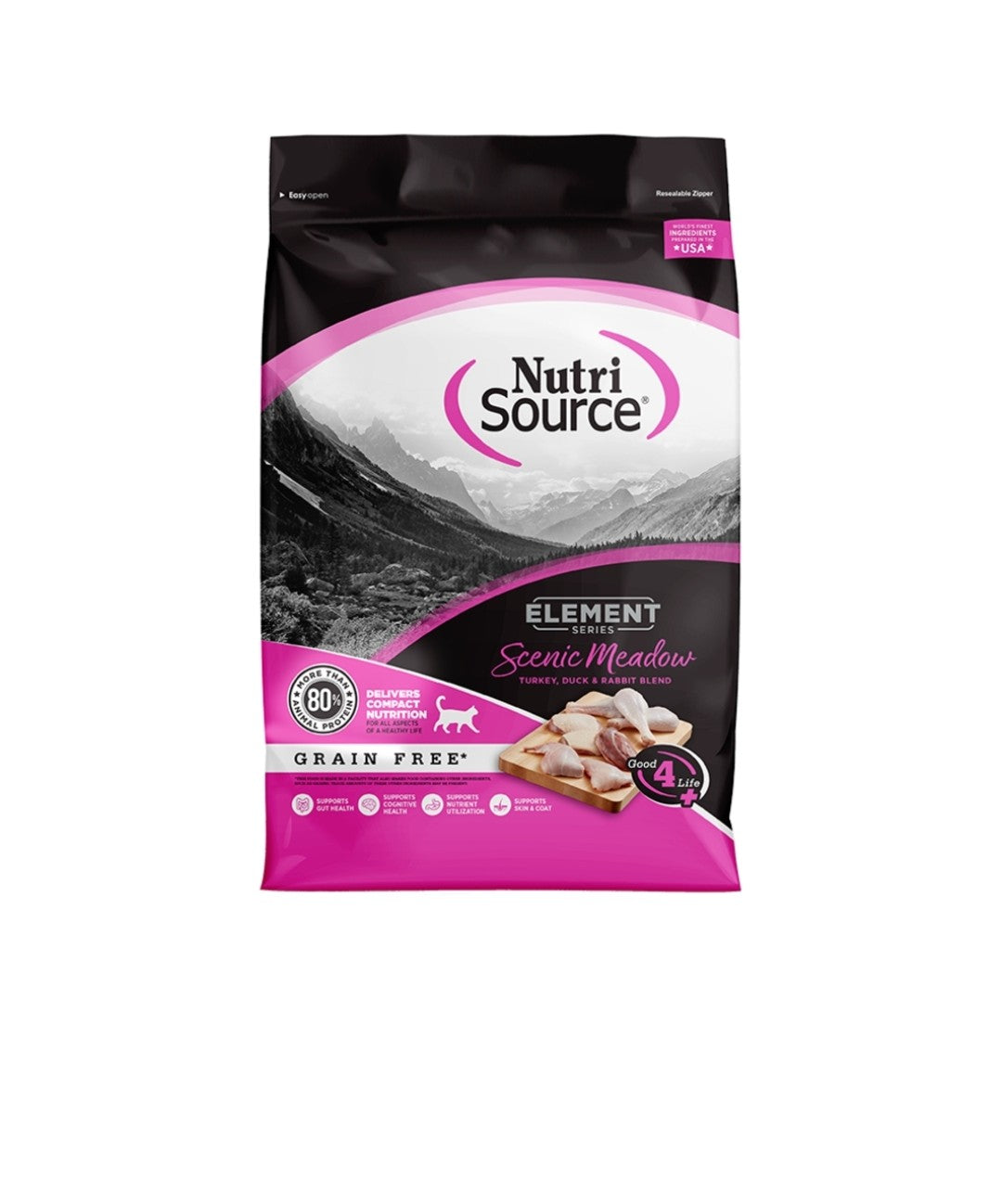 Nutrisource Cat Element Grain Free Scenic Meadow Turkey, Duck and Rabbit 4 lbs