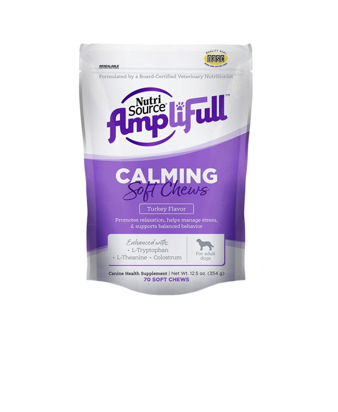 Nutrisource Dog Amplifull Soft Chew Supplement Calming 12.5oz