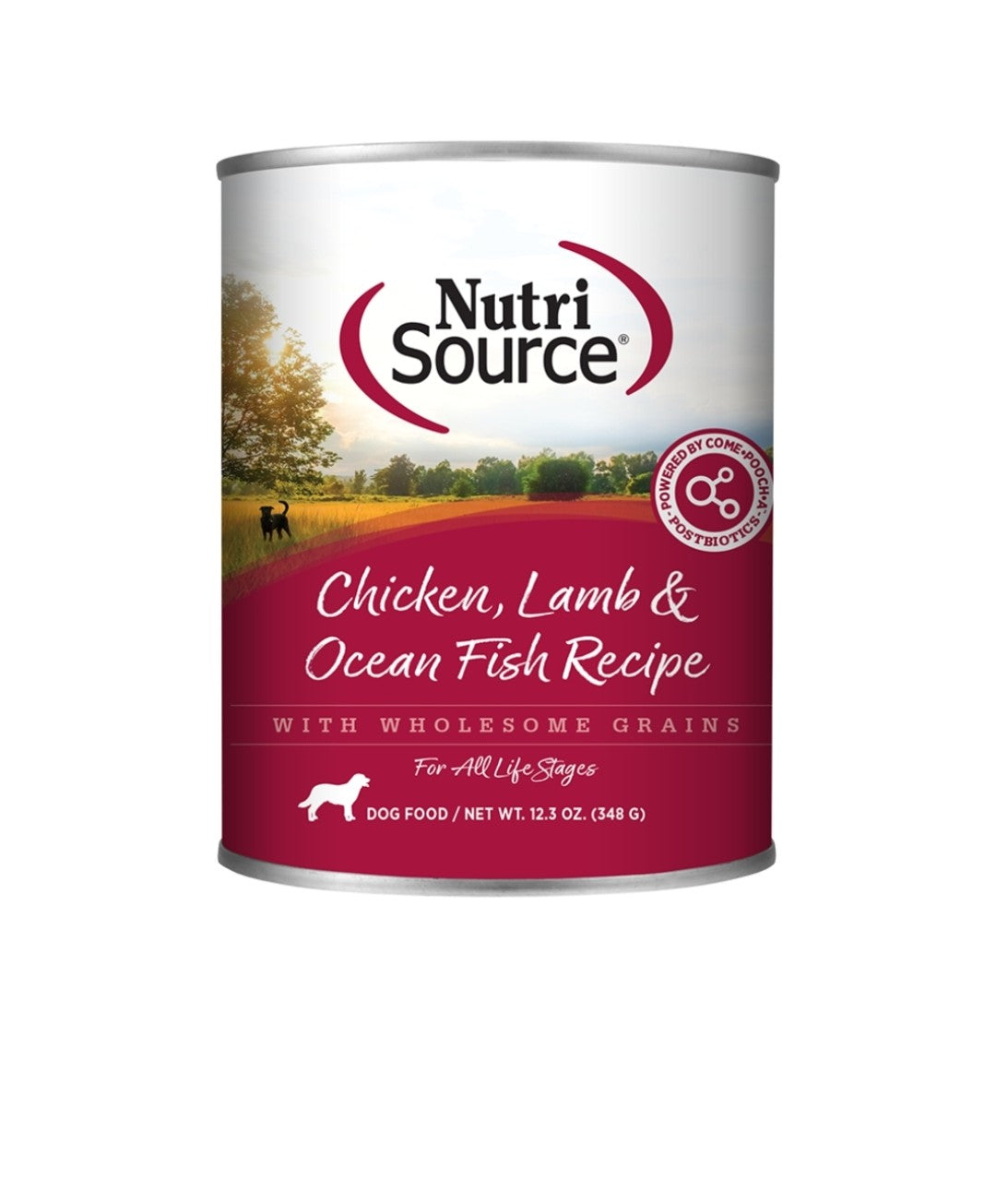 Nutrisource Dog Chicken, Lamb and Ocean fish 12.3oz cans 12 pack