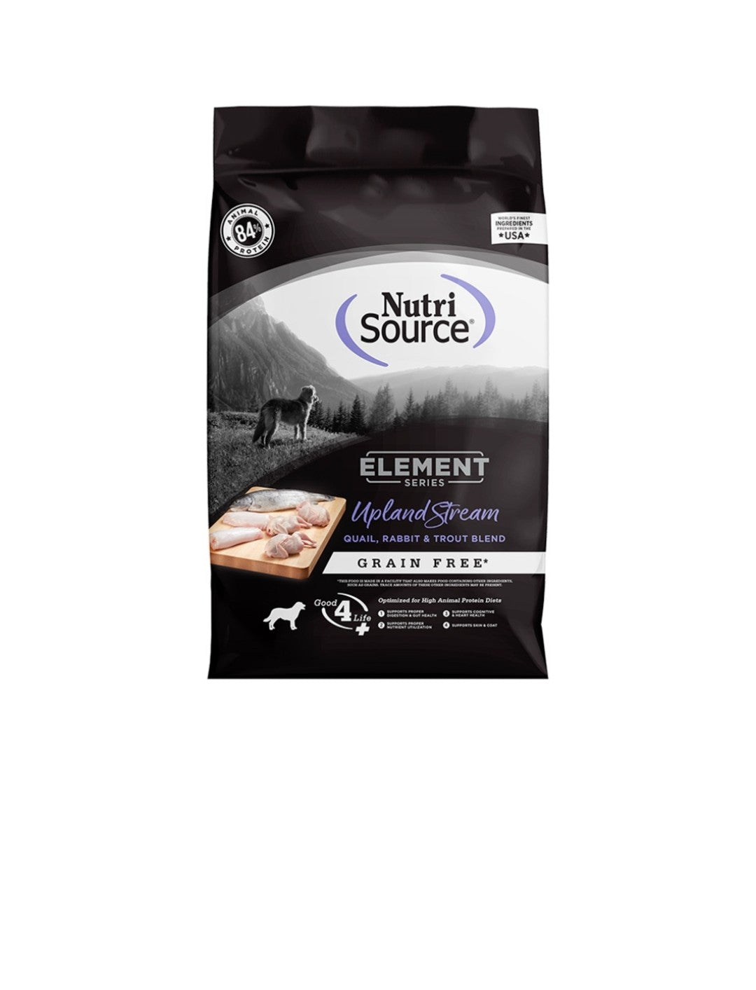 Nutrisource Dog Element Grain Free Upland Stream Quail, Rabbit And Trout 12 lbs