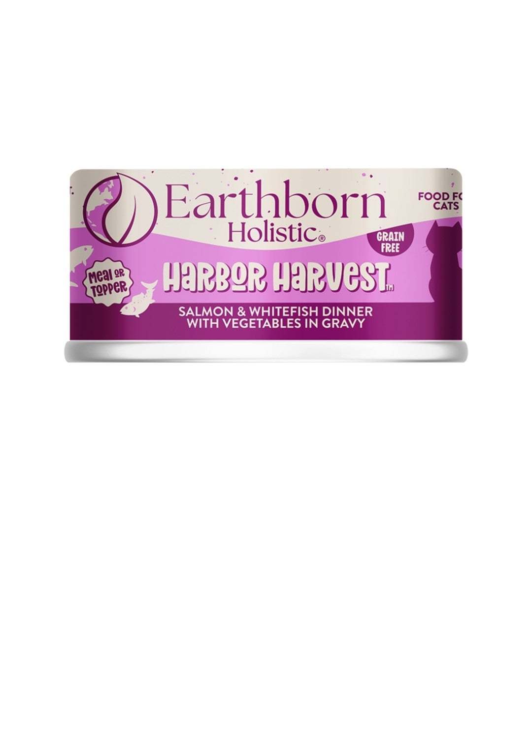 Earthborn Cat Holistic Grain Free Harbor Harvest Salmon and Whitefish Dinner With Vegetables 5.5 oz cans 24 pack