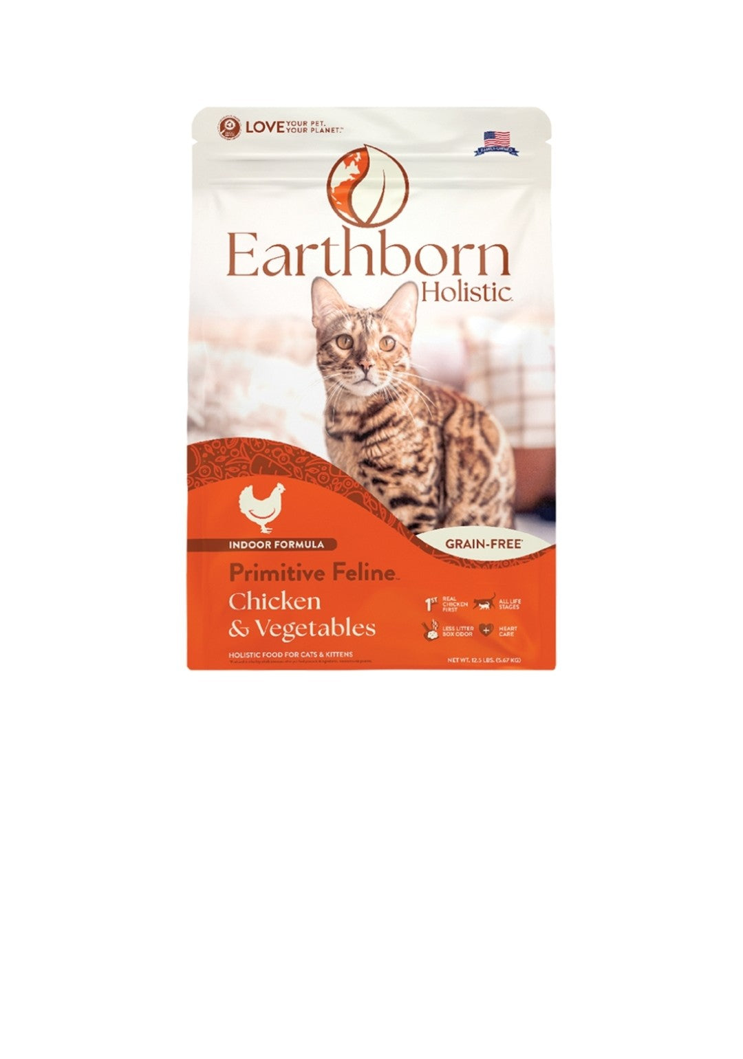 Earthborn Cat Holistic Grain Free Primitive Feline 12.5 lbs