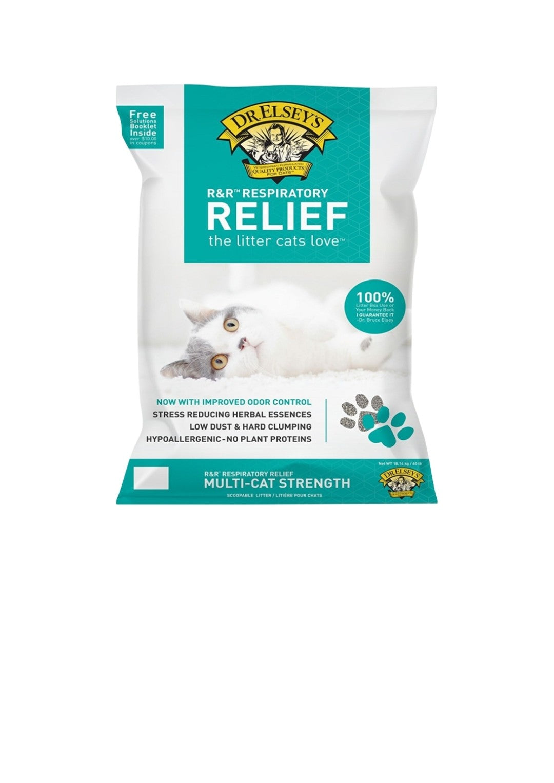 Dr. Elseys Cat R & R Respiratory Relief Clumping Litter 40 lbs