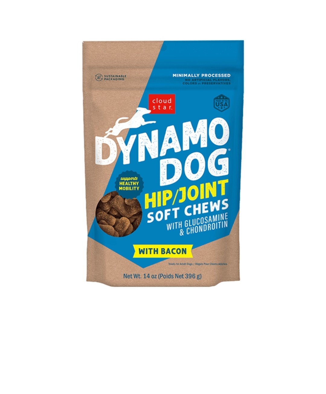 Cloud Star Dog Dynamo Soft Chew Hip and Joint Bacon and Cheese 14 oz