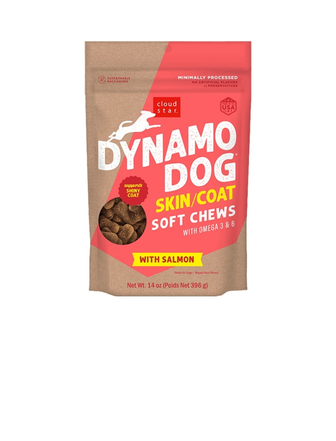 Cloud Star Dog Dynamo Soft Chew Skin and Coat Salmon 14 oz