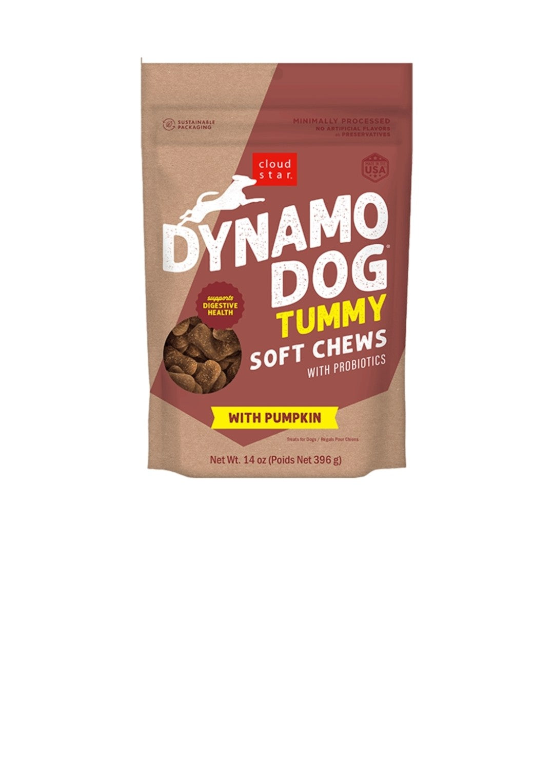 Cloud Star Dog Dynamo Soft Chew Tummy Pumpkin And Ginger 14 oz