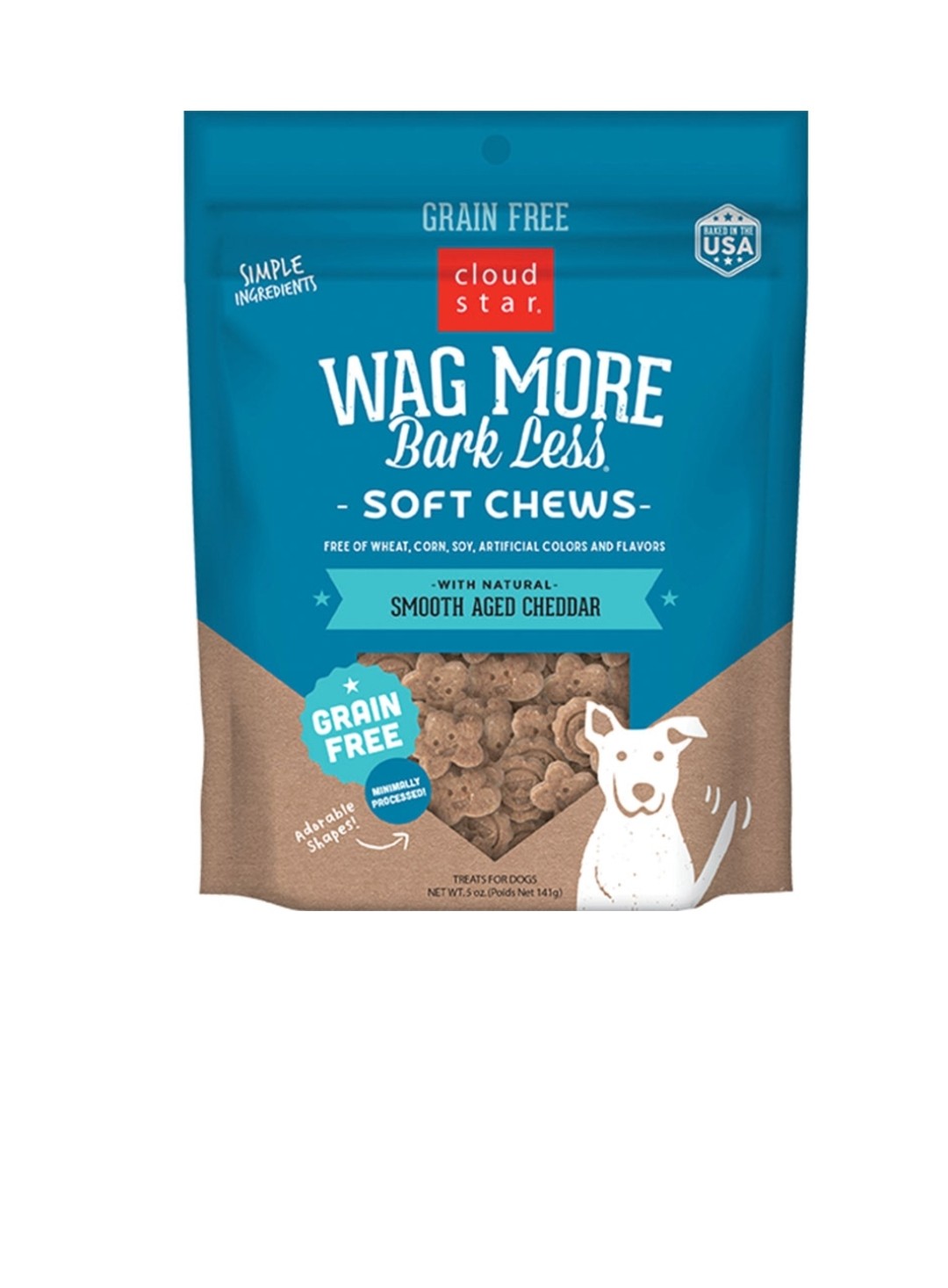 Cloud Star Dog Wag More Bark Less Grain Free Chewy Smooth Aged Cheddar 5 oz
