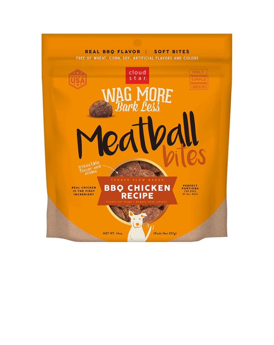 Cloud Star Dog Wag More Bark Less Grain Free Meatball Chicken 14 oz