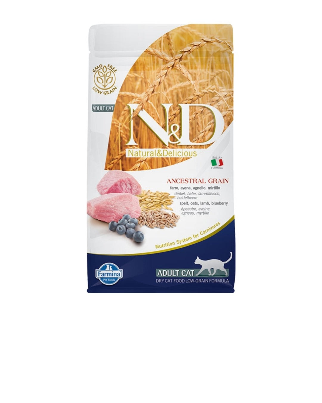 Farmina Cat N&D Ancestral Grain Adult Lamb and Blueberry 11 lbs