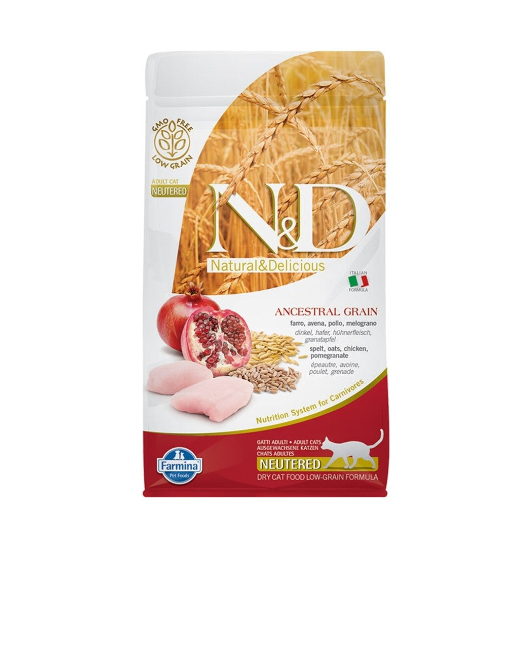 Farmina Cat N&D Ancestral Grain Neutered Chicken And Pomegranate 11 lbs