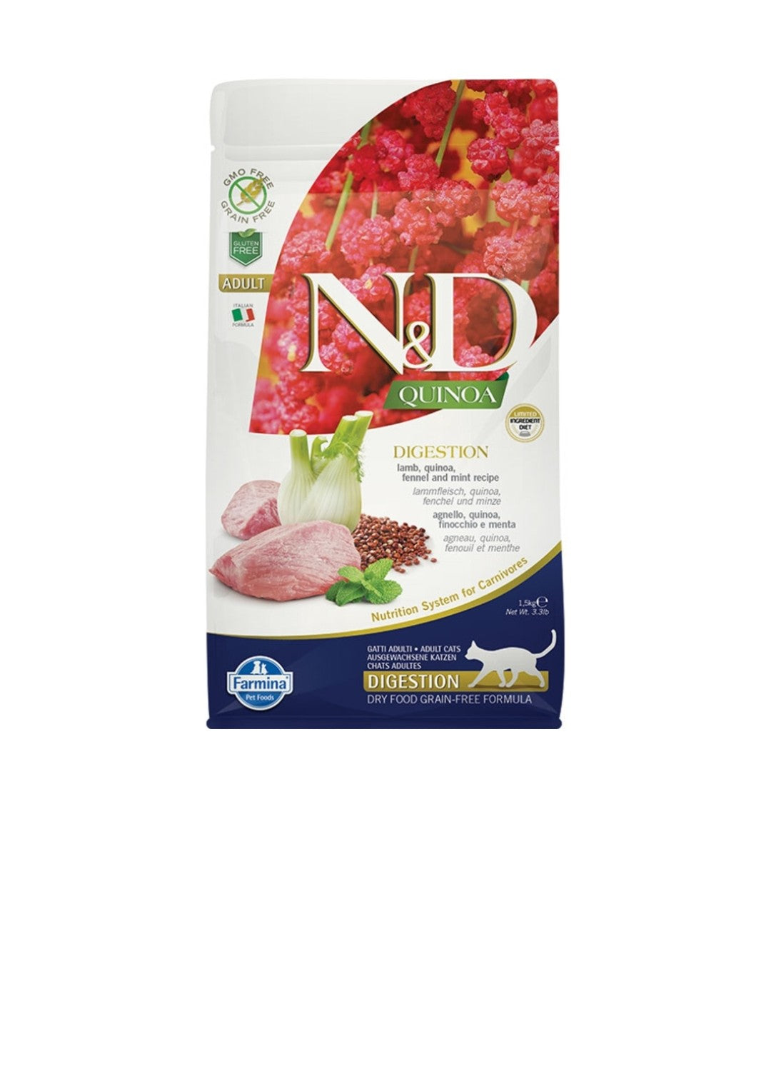 Farmina Cat N&D Quinoa Digestion Lamb 3.3 lbs