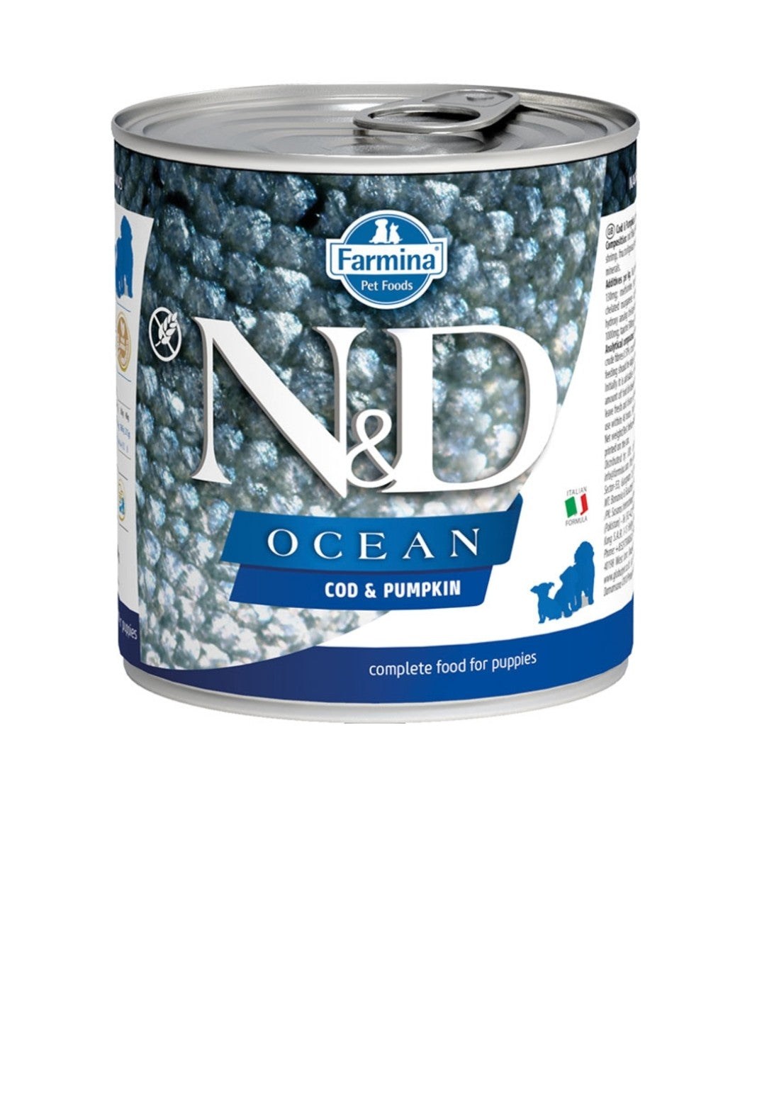 Farmina Dog N&D Ocean Puppy Grain Free Cod and Pumpkin 10 oz cans 6 pack
