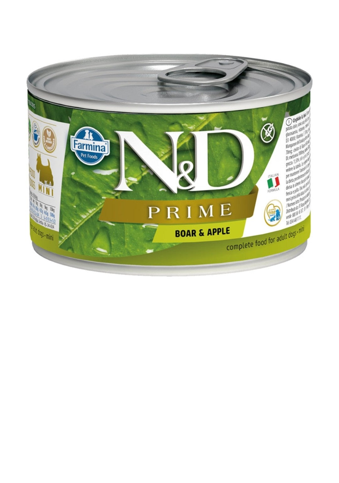 Farmina Dog N&D Prime Mini Grain Free Boar and Apple 4.9 oz cans 6 Pack