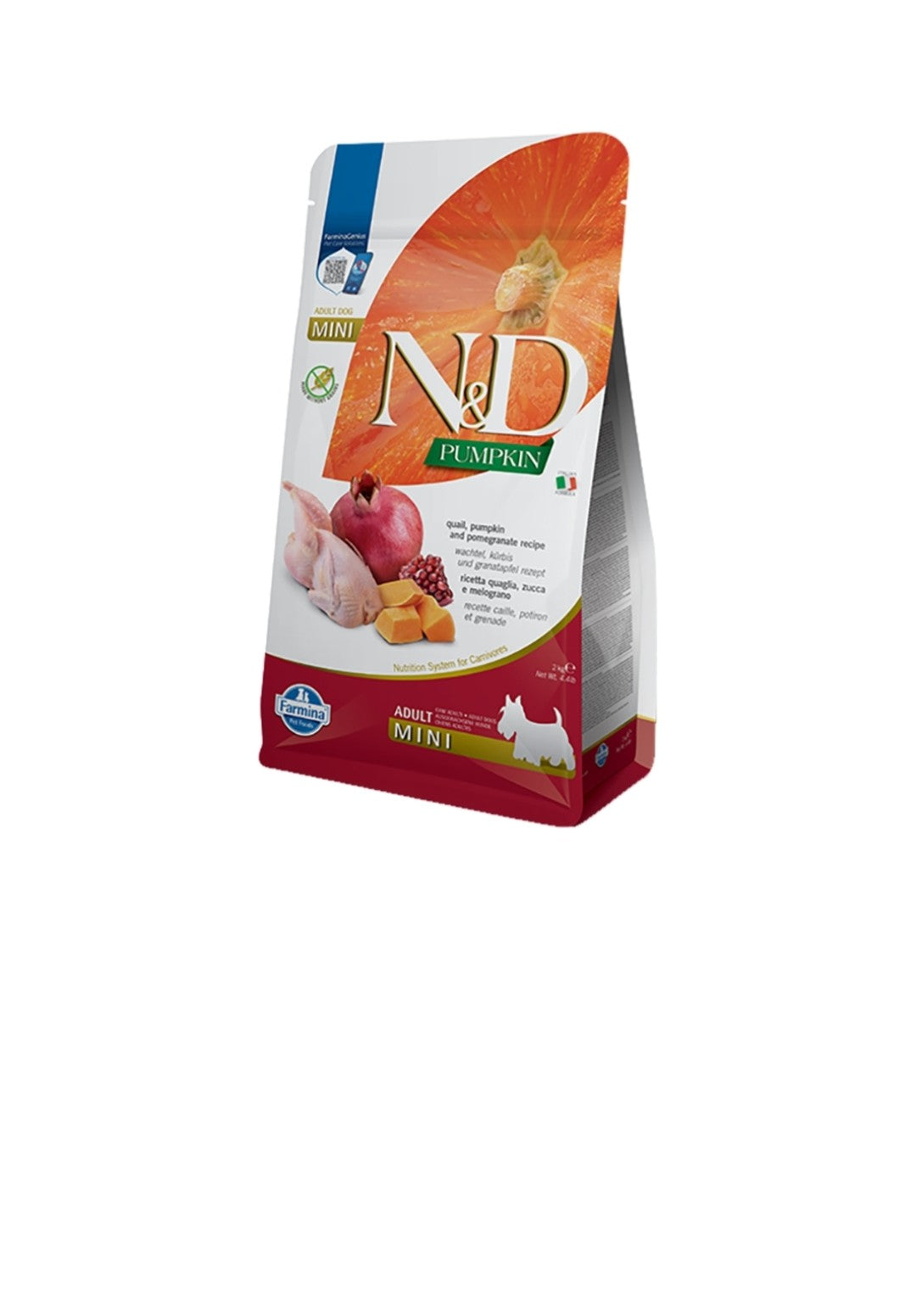 Farmina Dog N&D Pumpkin Adult Mini Grain Free Quail and Pomegranate 4.4 lbs