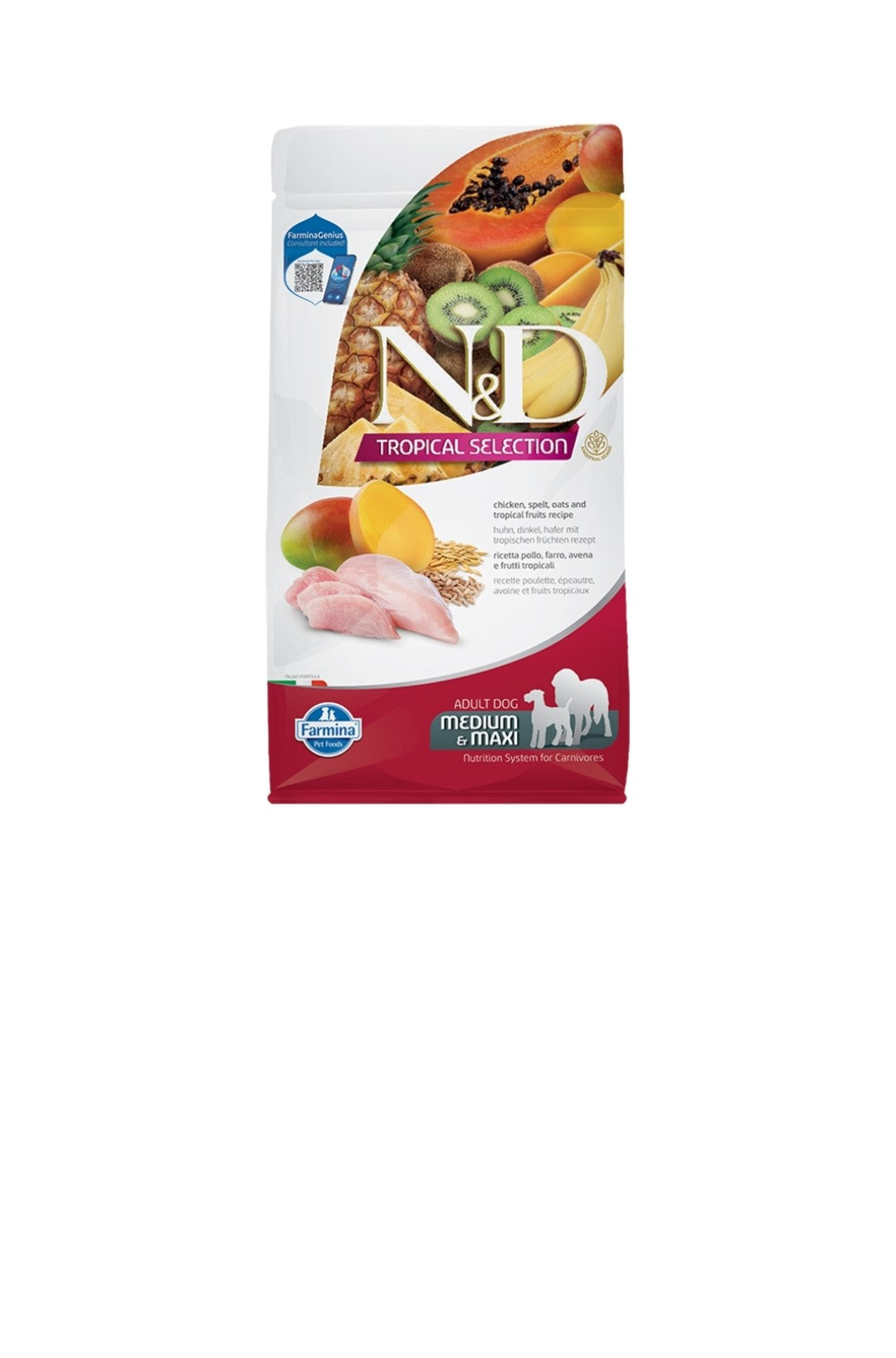 Farmina Dog N&D Tropical Selection Ault Medium And Maxi Chicken 4.4 lbs
