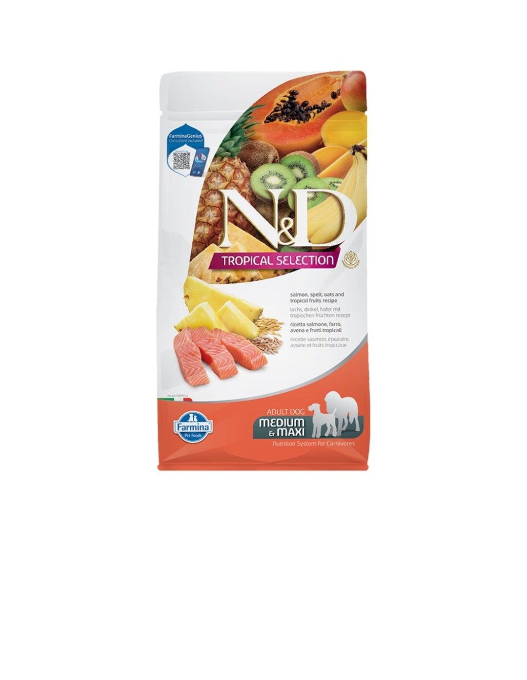 Farmina Dog N&D Tropical Selection Adult Medium And Maxi Salmon 4.4 lbs