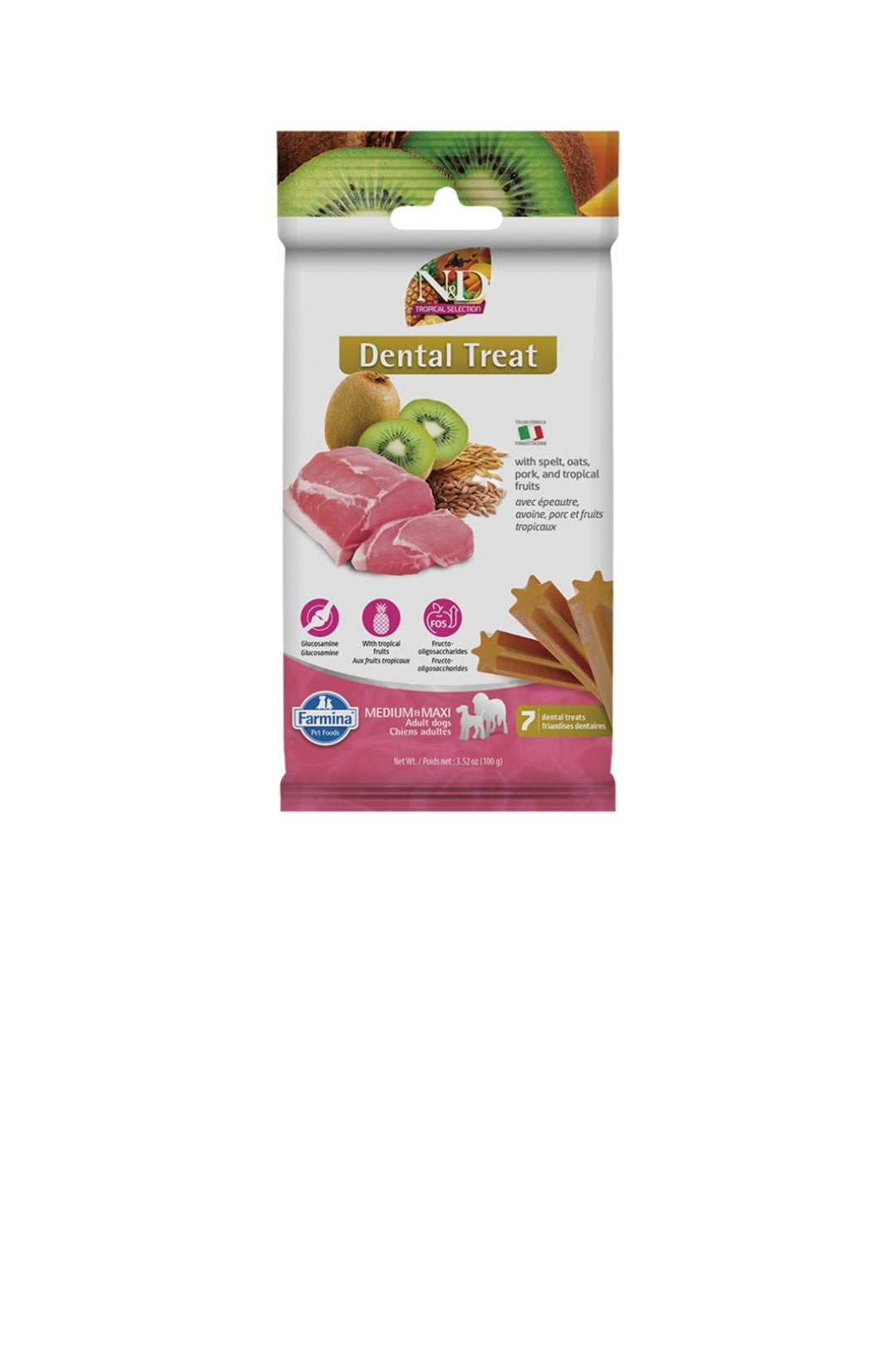 Farmina Dog N&D Tropical Treats Mini Grain Free Pork Spelt Oats 60 g