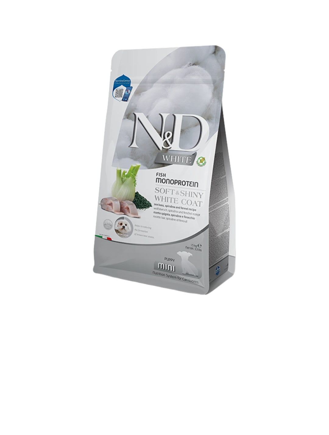 Farmina Dog N&D White Coat Puppy Mini Seabass Kelp and Fennel 3.3 lbs