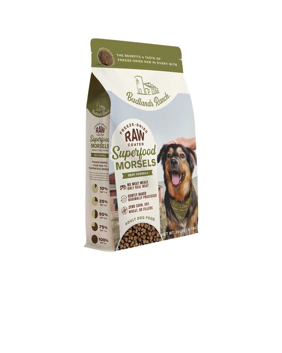 Badlands Ranch Dog Raw Coated Beef Morsels 20 lbs