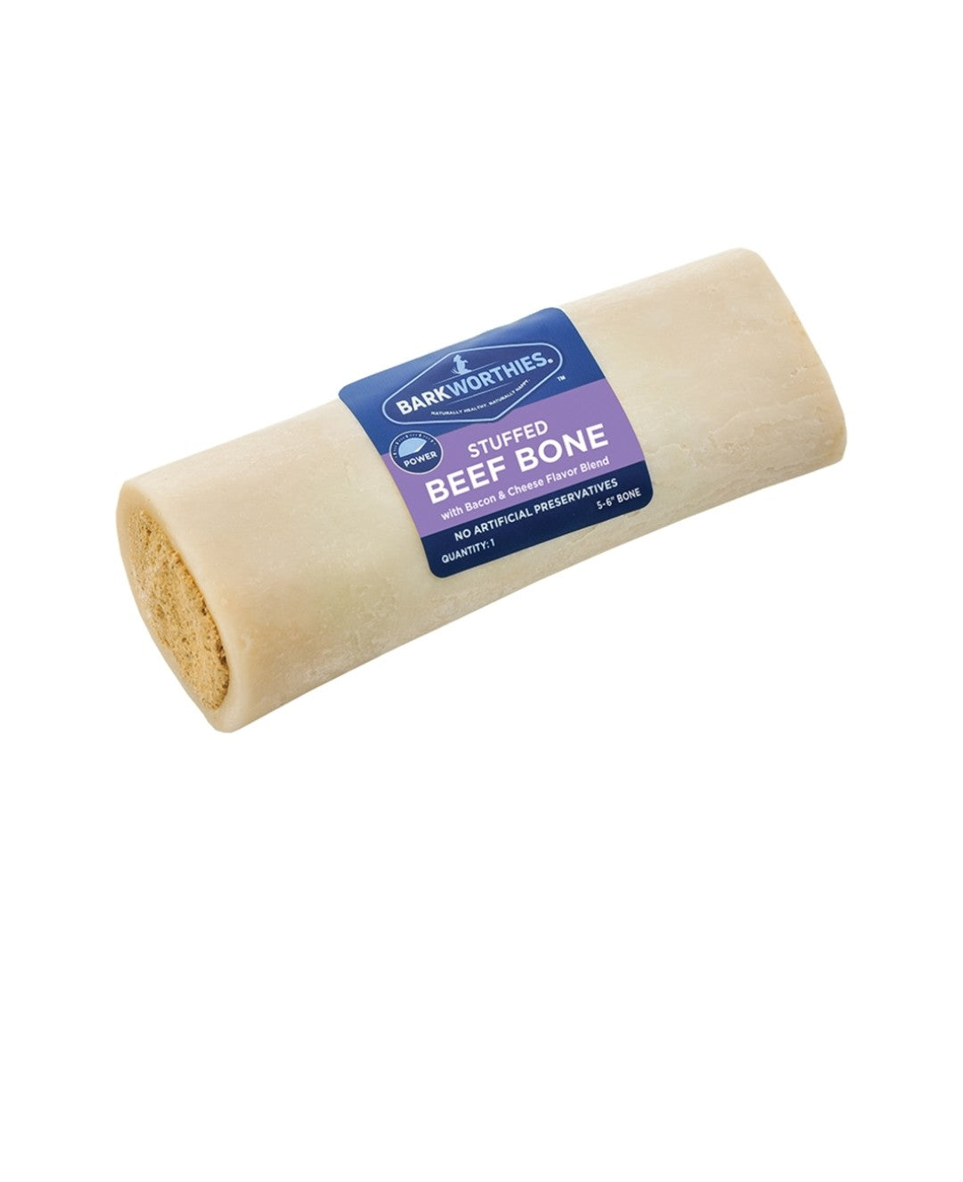 Barkworthies Dog Bacon Stuffed Shin Bone 5-6 Inch 10 pack