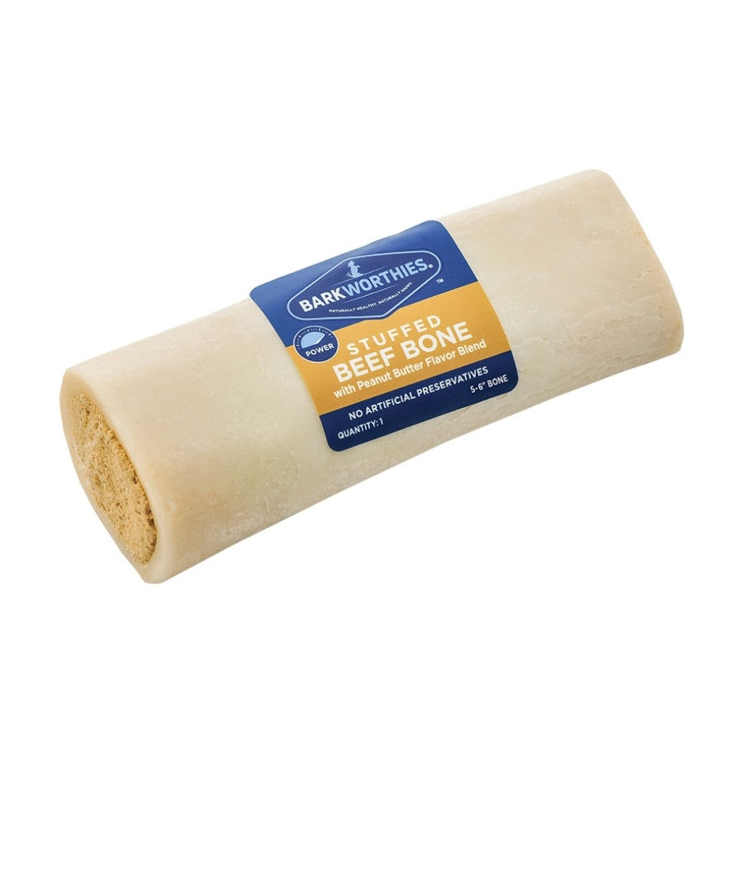 Barkworthies Dog Peanut butter Stuffed Shin Bone 10 Count