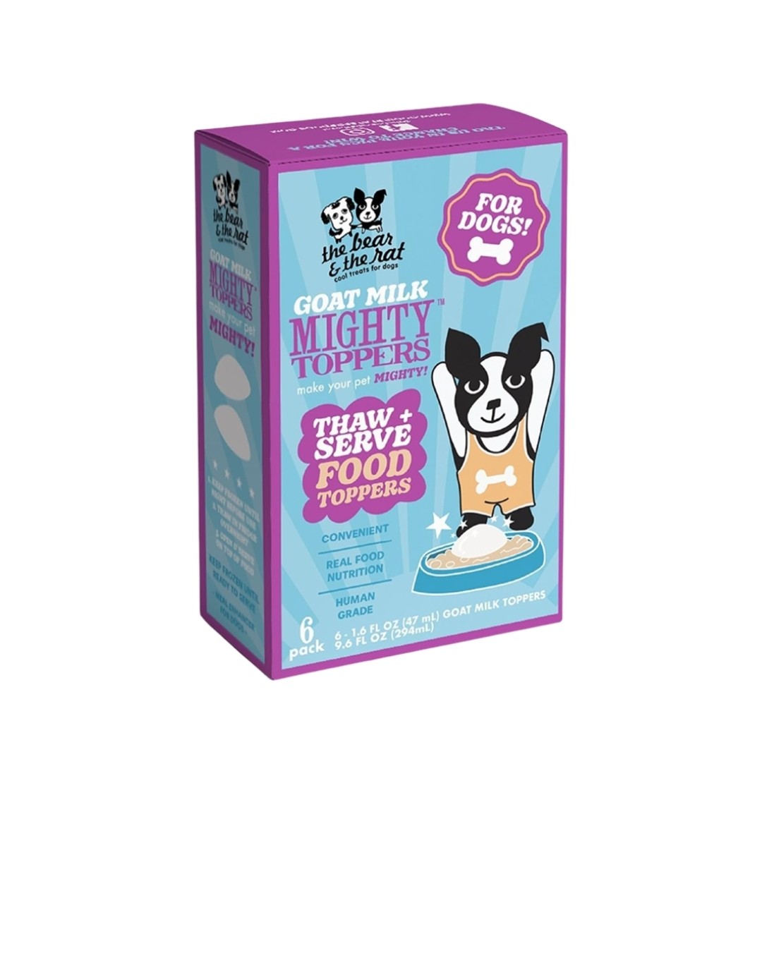 The Bear & The Rat Dog Frozen Goat Milk Topper 6 pack