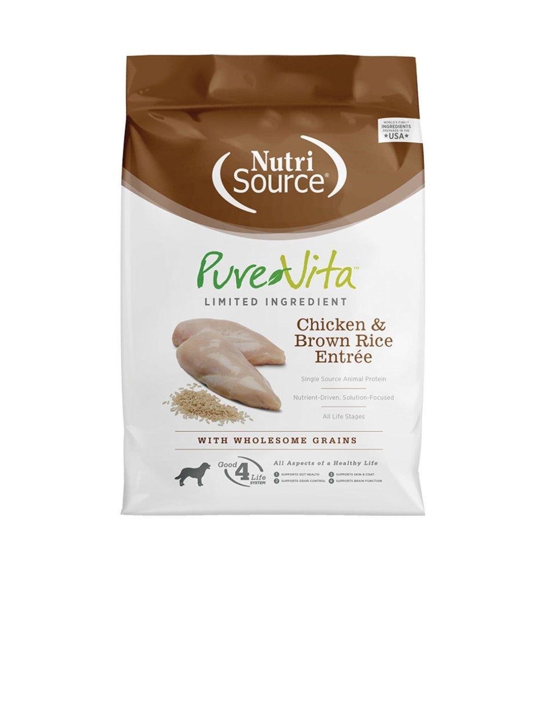 Pure Vita Dog Chicken and Brown Rice 12 lbs