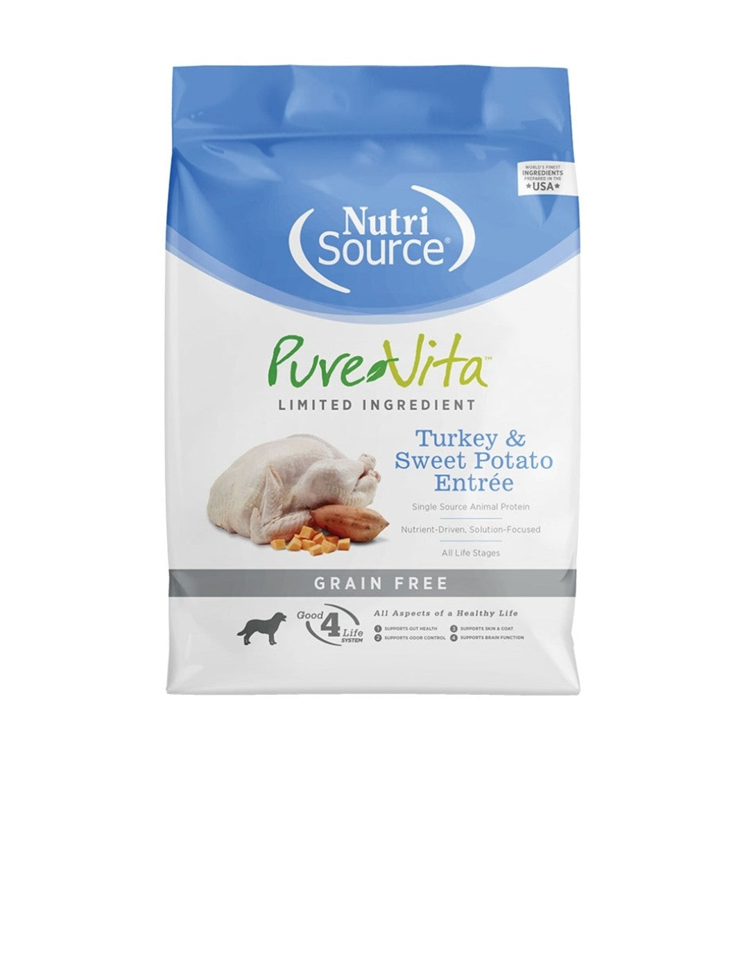 Pure Vita Dog Grain Free Turkey and Sweet Potato 12 lbs