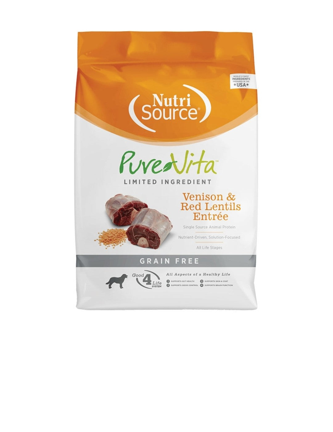 Pure Vita Dog Grain Free Venison and Red Lentils 25 lbs