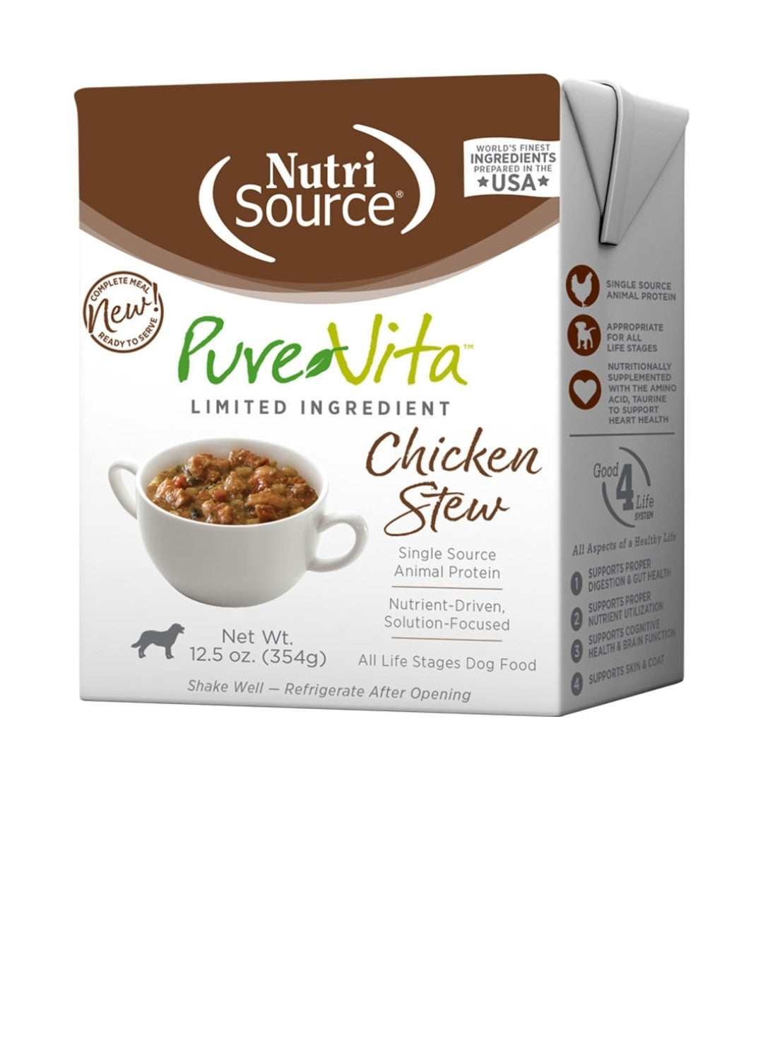 Pure Vita Dog Tetra Pak Stew Chicken 12.5 oz 12 pack