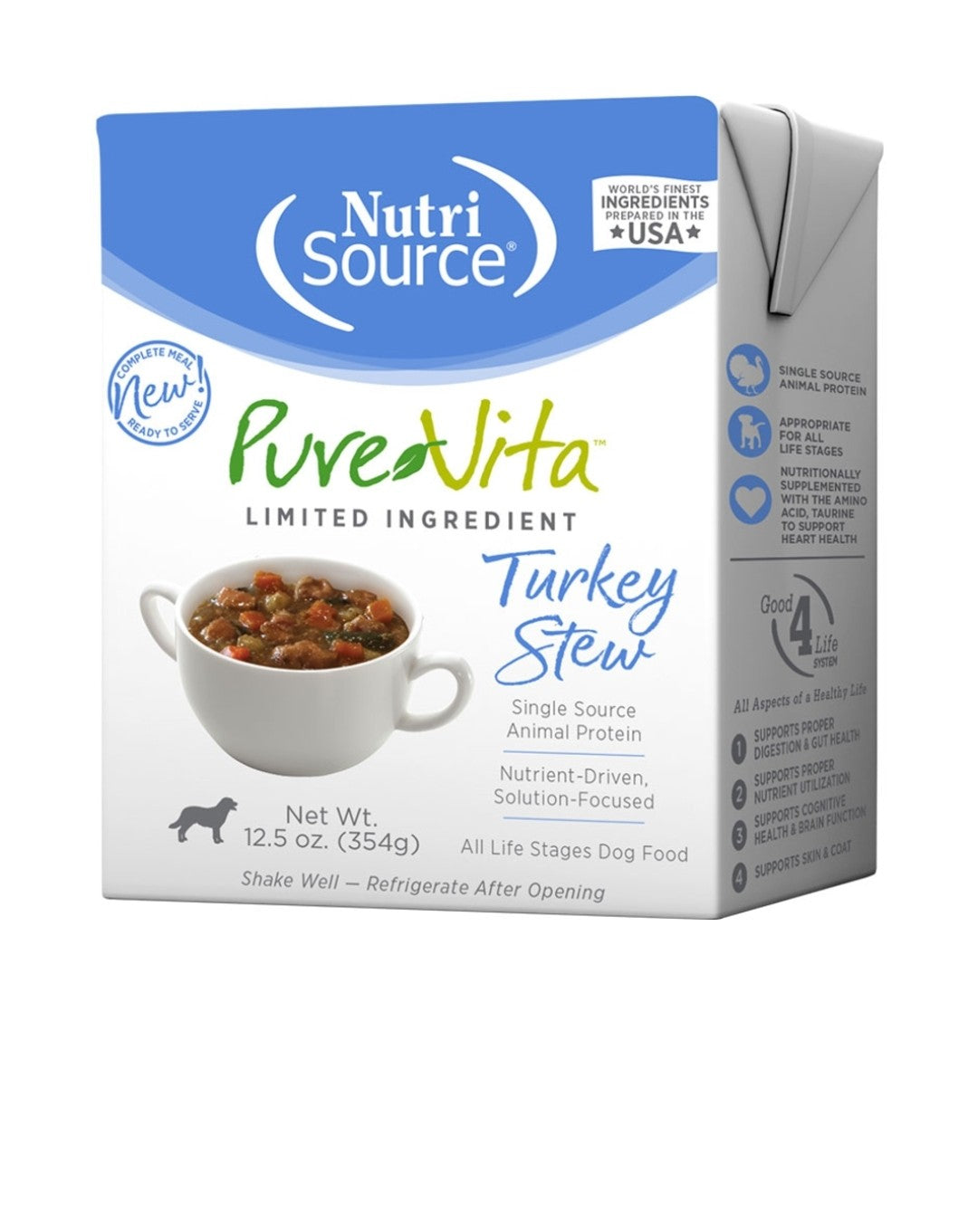 Pure Vita Dog Tetra Pak Stew Turkey 12.5 oz 12 pack