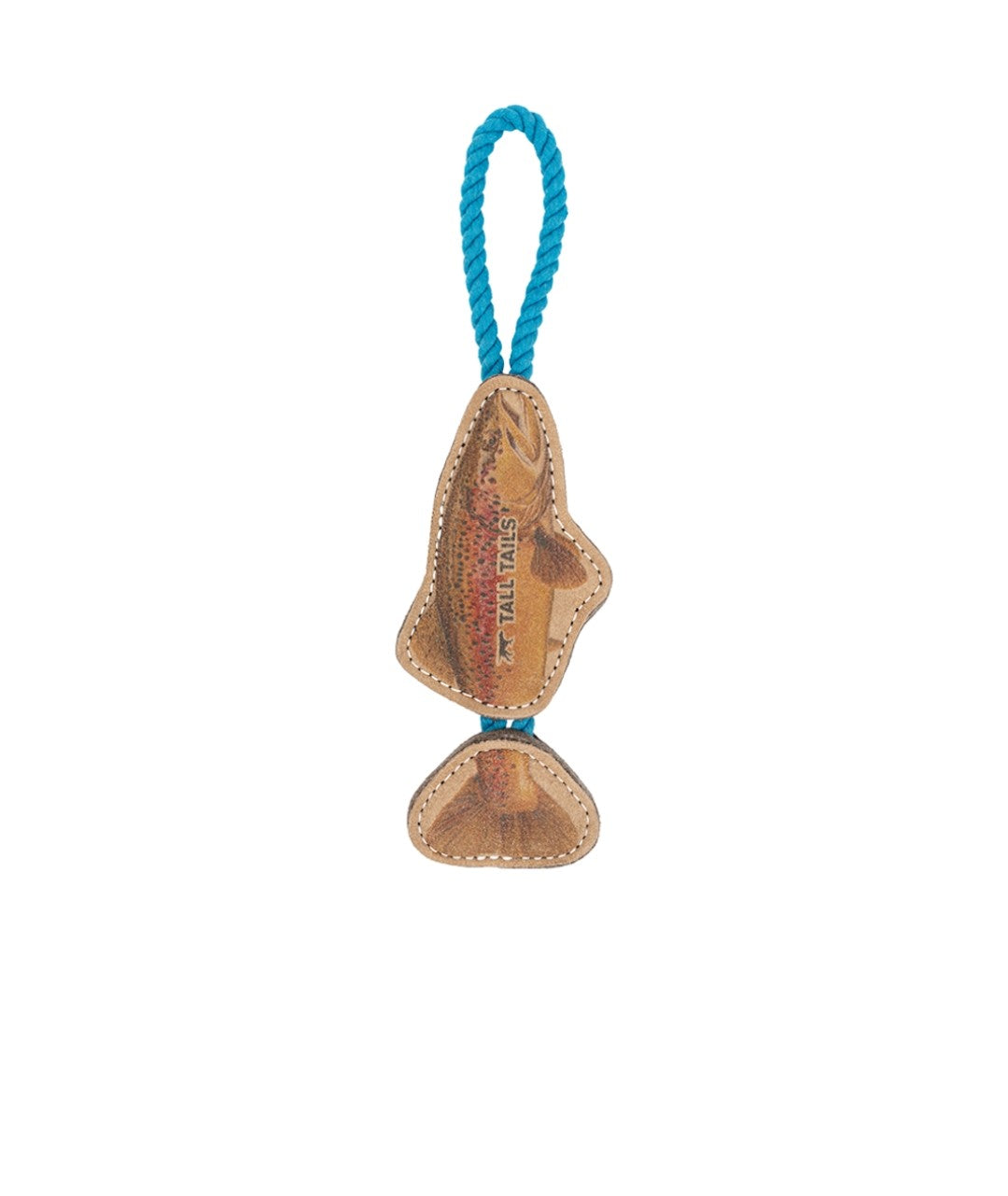 Tall Tails Dog Natural Leather Color Jointed Tug 16 in