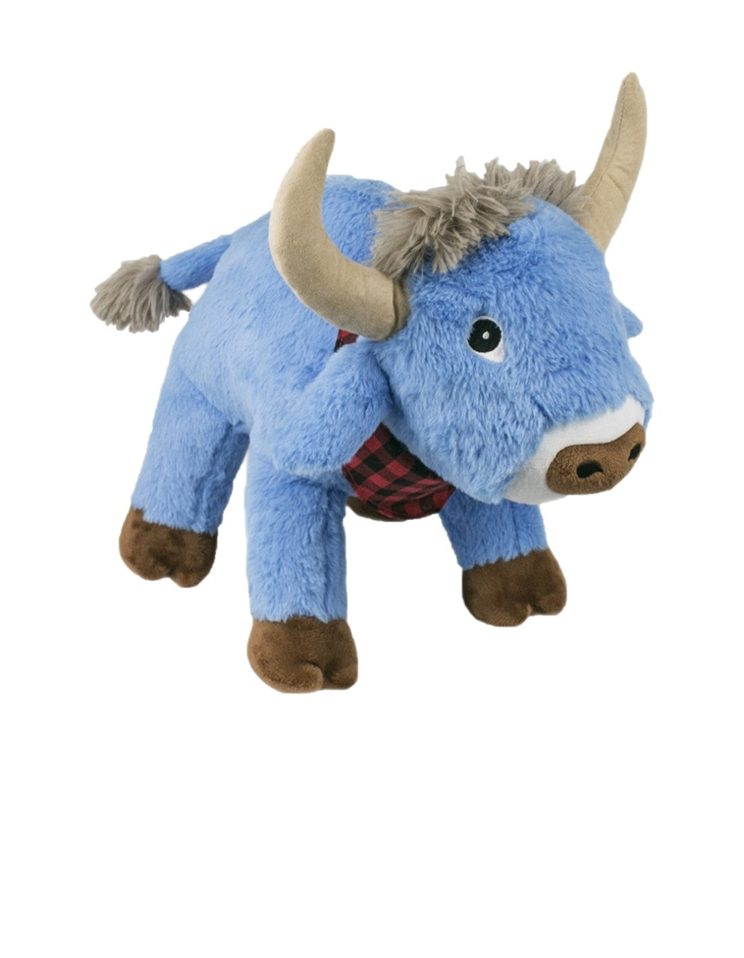 Tall Tails Dog Plush Chunch Squeak Crinkle Blue Ox 10 in
