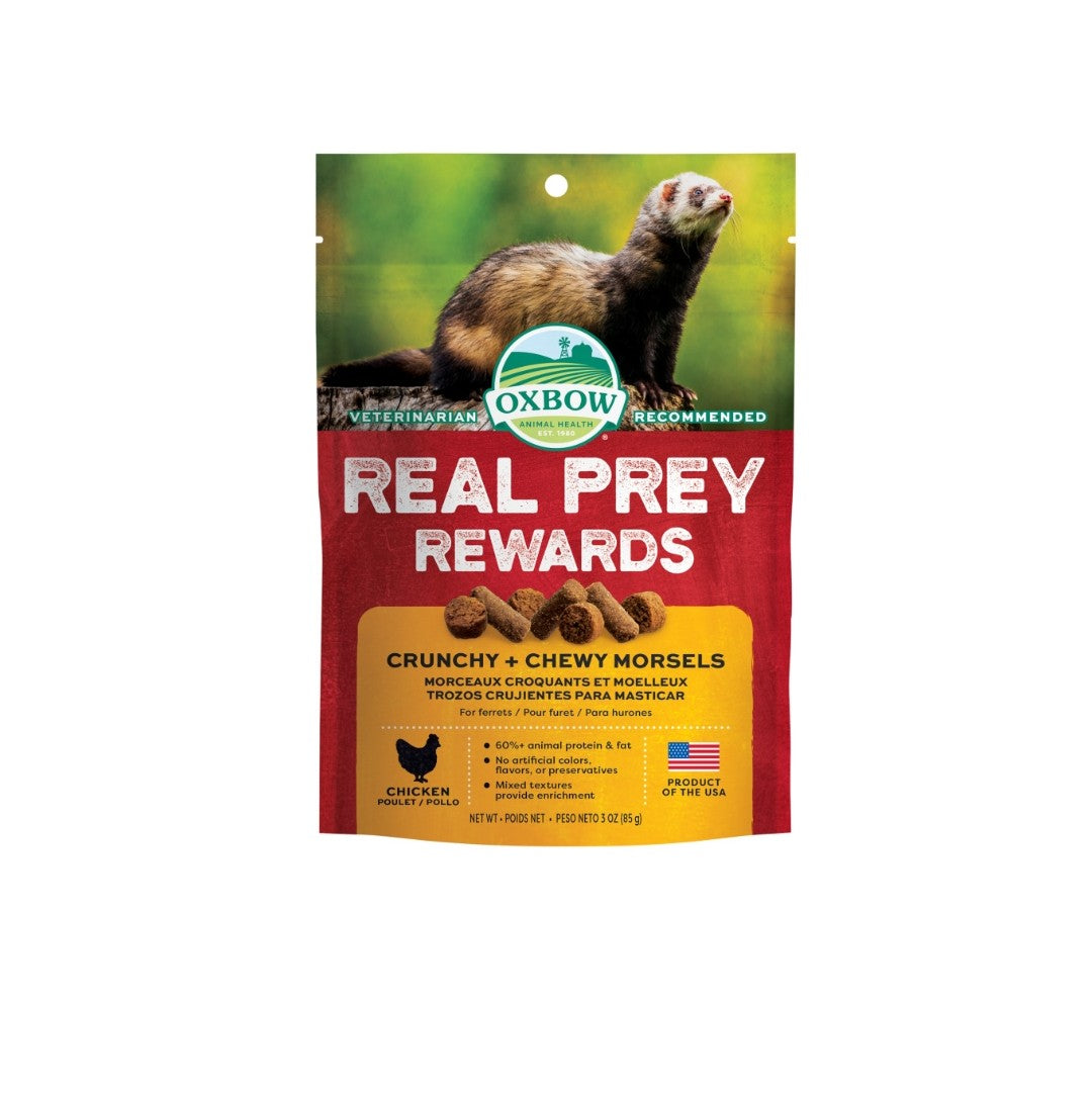Oxbow Real Prey Rewards Crunchy and Chewy Ferret Treats Chicken 3 oz