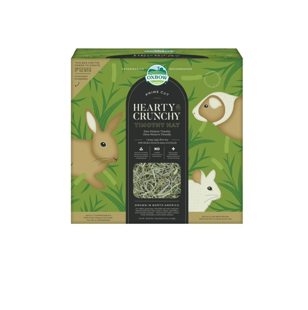 Oxbow Prime Cut Hearty and Crunchy Timothy Hay Small Animal 80 oz